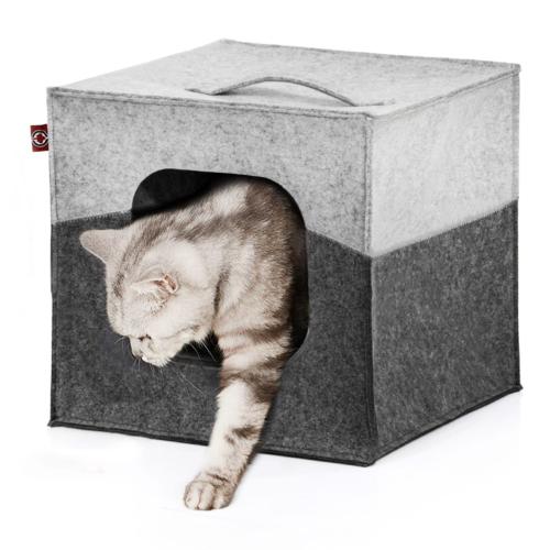 Kocia Kostka| legowisko dla kotów | Canadian Cat | kompatybilne z meblami IKEA | szare od ParrotPlanet.pl