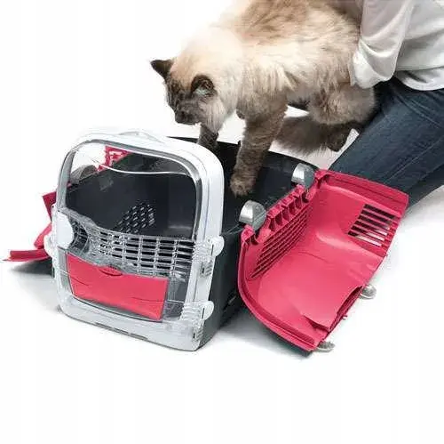 Catit Design Cabrio | Transporter Hagen dla kota | 33 x 51 x 35cm | Czerwony od ParrotPlanet.pl