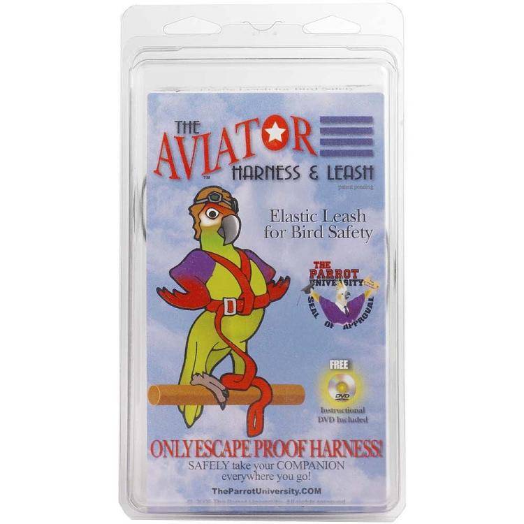 AVIATOR taille S bleu – harnais de vol pour perroquets de 190 à 450 g ParrotPlanet.fr