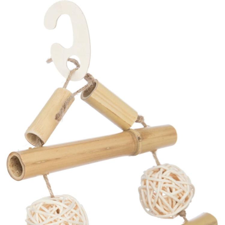 Échelle en bambou pour perroquets - Jouet multifonctionnel 45 cm Parrot Planet.fr