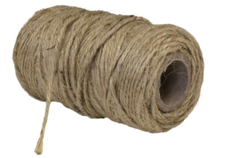 Naturalna linka jutowa 50m - części zamienne do zabawek dla papug DIY od ParrotPlanet.pl