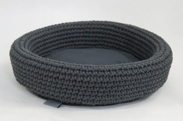 Coussin Ovale Parrotplanet en Corde de Coton pour Chat - Graphite de ParrotPlanet.fr