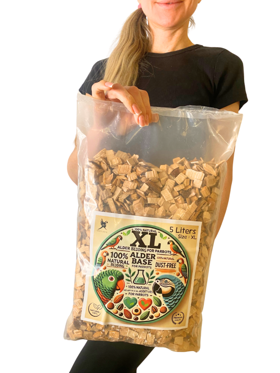 Zrębki Olchowe XL pour Grandes Perruches - Litière Naturelle 5 Litres de ParrotPlanet.fr