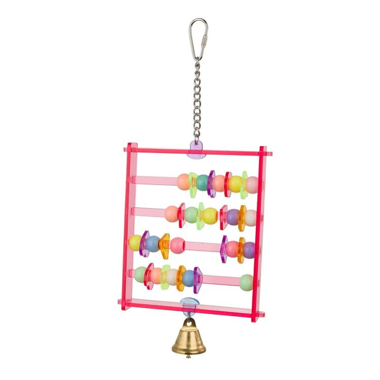 Abacus Fun – Jouet éducatif en acrylique pour petites et moyennes perruches | 13 x 15 cm| ParrotPlanet.fr