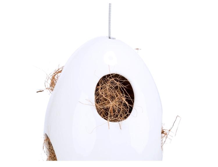 Distributeur en céramique pour matériel de nidification - Blanc - Parrot Planet.fr