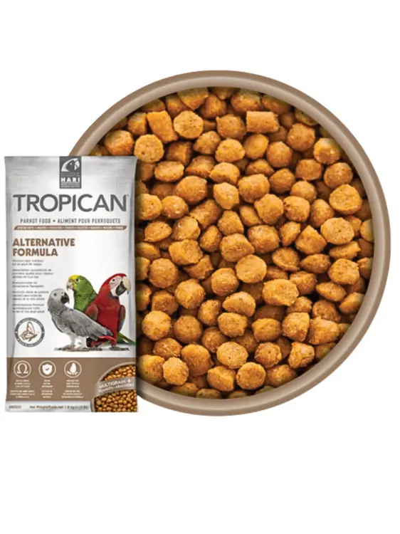 Hagen HARI Tropican Alternative Formula – alimentation digeste sans soja ni maïs pour perroquets, 1,8 kg ParrotPlanet.fr