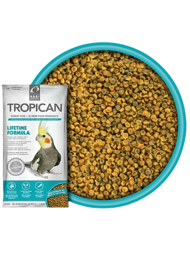 Hagen HARI Tropican Cockatiel Lifetime Granules – aliment complet équilibré pour calopsittes et petits perroquets 820 g ParrotPlanet.fr
