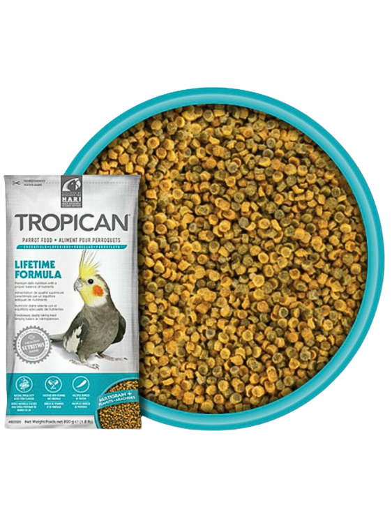 Hagen HARI Tropican Cockatiel Lifetime Granules – aliment complet équilibré pour calopsittes et petits perroquets 820 g ParrotPlanet.fr