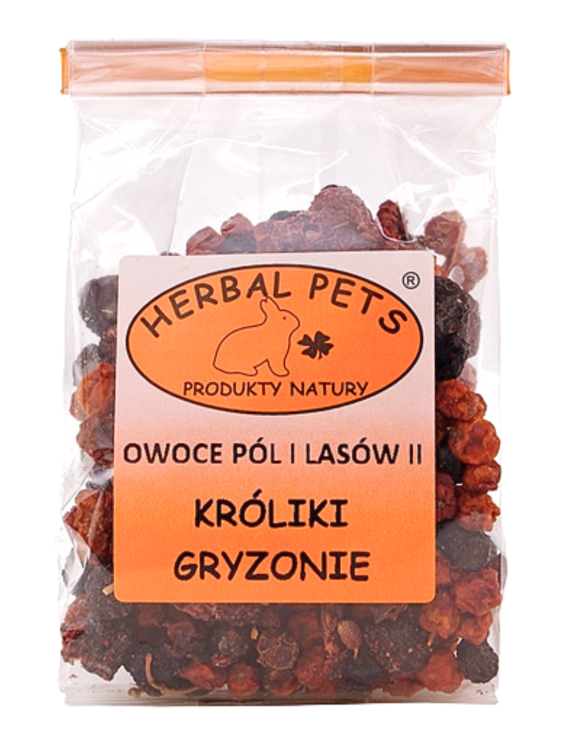 Mélange de fruits des champs et des forêts pour rongeurs - santé naturelle 75g de ParrotPlanet.fr