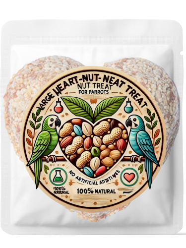 Parrot Planet cœur géant aux noix 245 g - collation saine pour perruches de ParrotPlanet.fr