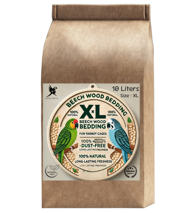 Bukowe Zrębki, Rozmiar XL – Naturalne Podłoże dla Dużych Papug 10L od ParrotPlanet.pl