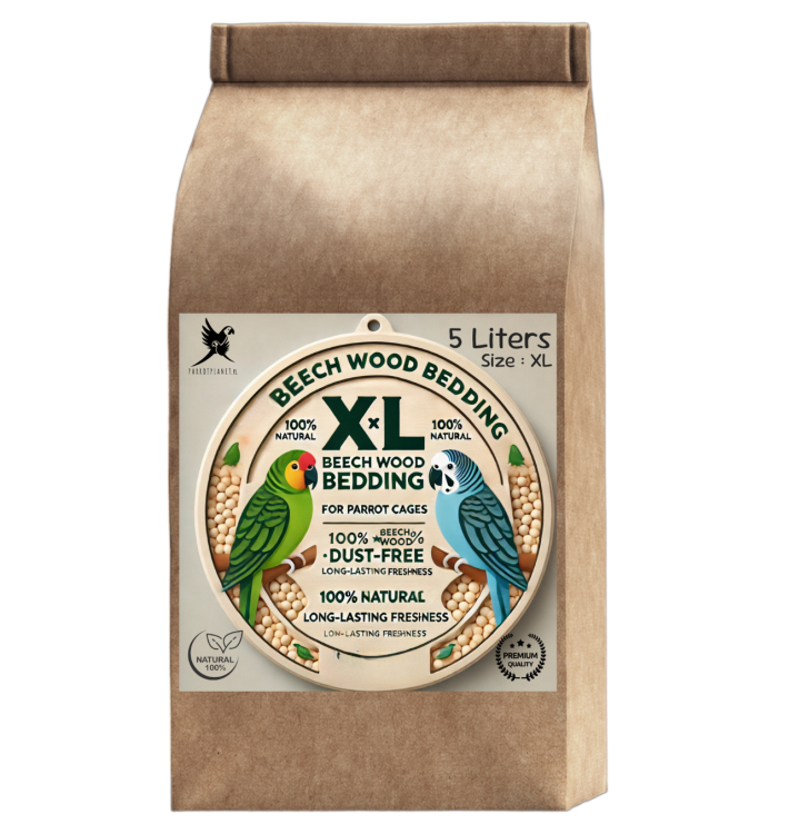 Bukowe Zrębki, Rozmiar XL – Naturalne Podłoże dla Dużych Papug 5L od ParrotPlanet.pl