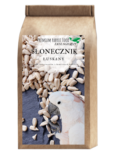 Premium Parrot Food -Ekologiczny Słonecznik Łuskany - dla wszystkich papug 100g od ParrotPlanet.pl