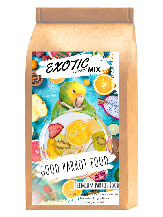 Premium Parrot Food- Exotic Parrot Mix -mieszanka owoców egzotycznych dla dużych papug 1kg od ParrotPlanet.pl