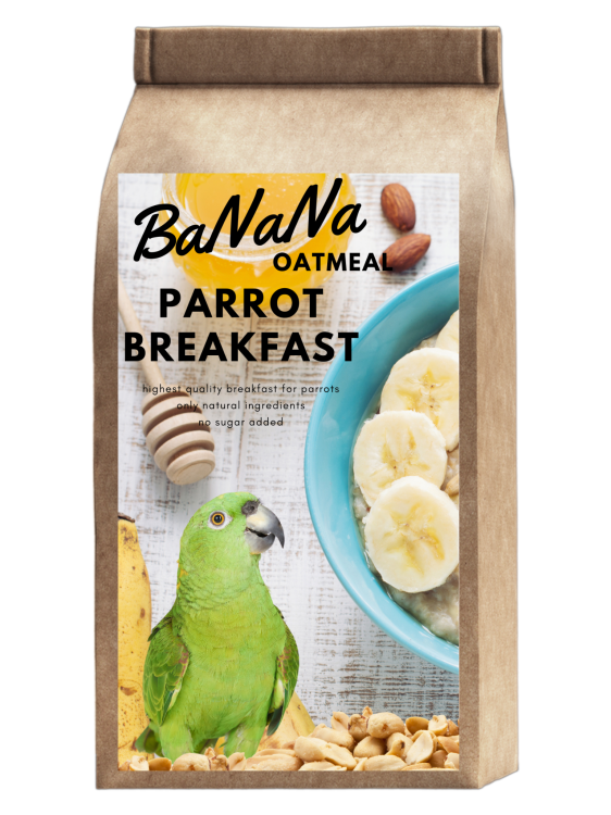 HOT BaNaNa OAT Parrot Breakfast - Papuzia Owsianka - danie śniadaniowe, lub obiadowe na ciepło dla wszystkich papug 50g od ParrotPalnet.pl
