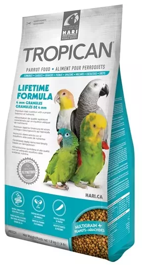 Hagen HARI Tropican Lifetime Granules 820g – alimentation complète pour perroquets adultes ParrotPlanet.fr