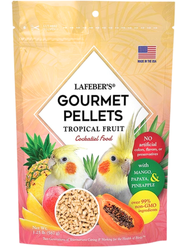 Lafeber Gourmet Pellets Tropical Fruit Cockatiel – granulés complets aux fruits tropicaux pour calopsittes, 567 g ParrotPlanet.fr