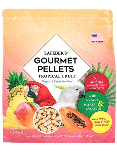 Lafeber Gourmet Pellets - Tropical Fruit - Macaw &amp; Cockatoo - Zbilansowany pokarm: granulat z owocami dla AR I KAKADU 1,81 kg od ParrotPlanet.pl