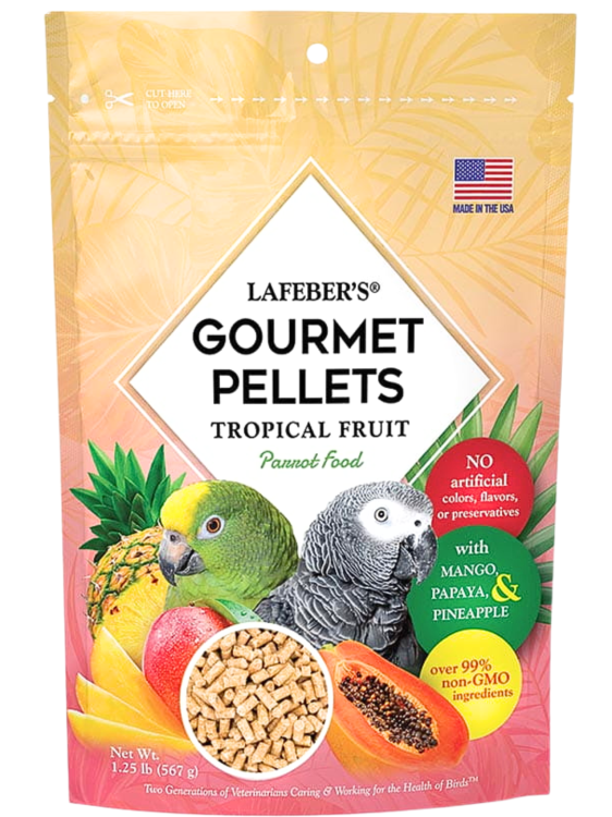 Lafeber Gourmet Pellets Tropical Fruit Parrots – granulés complets aux fruits tropicaux pour perroquets moyens et grands, 567 g ParrotPlanet.fr