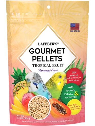 Lafeber Gourmet Pellets Tropical Fruit Budgies – granulés complets aux fruits tropicaux pour perruches ondulées, 567 g  ParrotPlanet.fr