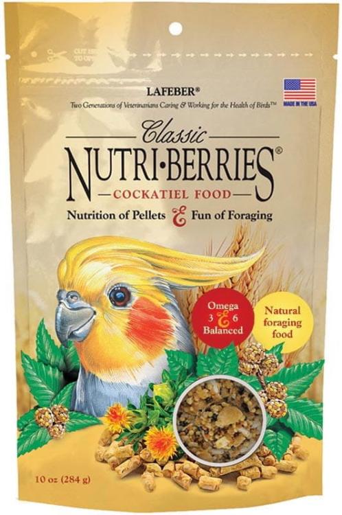 Lafeber Nutri-Berries Classic Cockatiel – boules nutritives aux graines avec 8 % de granulés pour petits et moyens perroquets, 284 g ParrotPlanet.cz