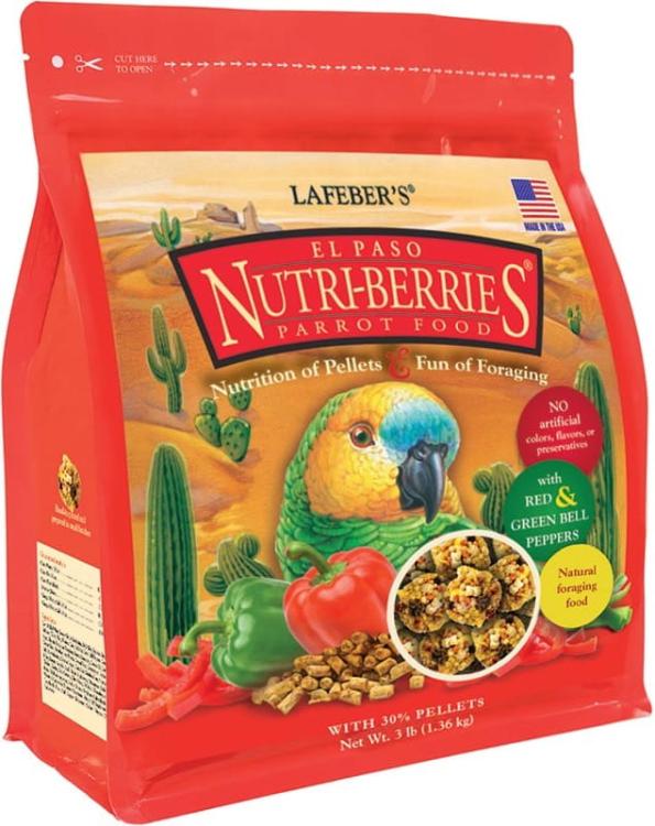 Lafeber NutriBerries El Paso – boules nutritives aux graines, légumes et fruits avec 30 % de granulés – pour perroquets ParrotPlanet.fr