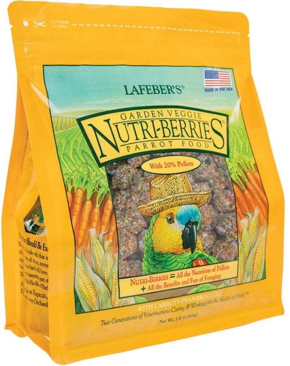 Lafeber NutriBerries Garden Veggie - Pokarm w kształcie kuleczek dla średnich i dużych papug 1,36kg od ParrotPlanet.pl
