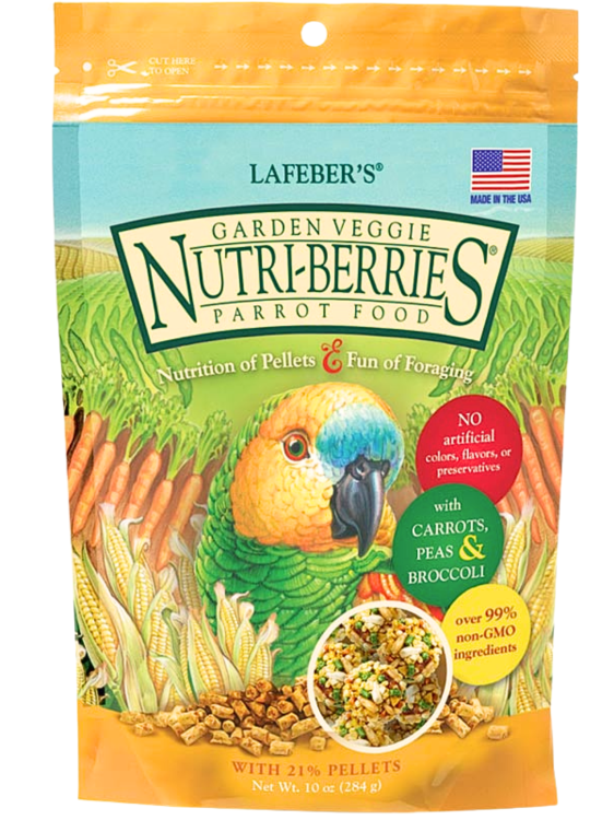 Lafeber Nutri-Berries Garden Veggie – aliment complet aux légumes pour perroquets moyens et grands, 284 g ParrotPlanet.fr