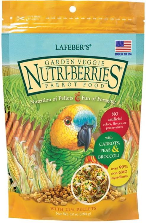 Lafeber Nutri-Berries Garden Veggie – aliment complet aux légumes pour perroquets moyens et grands, 284 g ParrotPlanet.fr