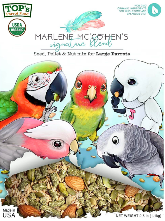 Top's by Marlene Mc`Cohens - Organiczny mix ziarna z granulatem dla dużych Papug 1,13kg  od ParrotPlanet.pl