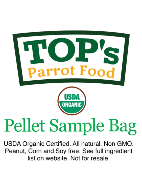 TOP's Parrot Pellets for All Size HookBills - Organiczny granulat Top's dla wszystkich gatunków PaPug 56g -PRÓBKA od ParrotPlanet.pl