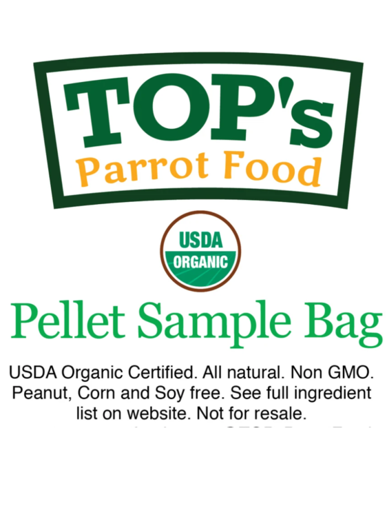 TOP's Parrot Pellets for All Size HookBills - Organiczny granulat Top's dla wszystkich gatunków PaPug 56g -PRÓBKA od ParrotPlanet.pl