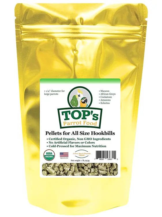 TOP’s Parrot Pellets – granulés BIO pour perroquets de toutes tailles, 1,81 kg ParrotPlanet.fr
