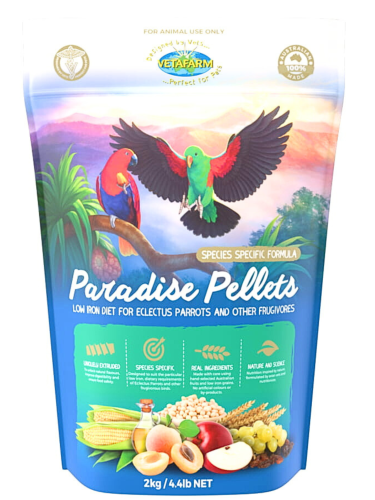 VETAFARM- PARADISE PELLETS - Rajski granulat dla WSZYSTKICH papug i barwnic 2kg  od ParrotPlanet.pl