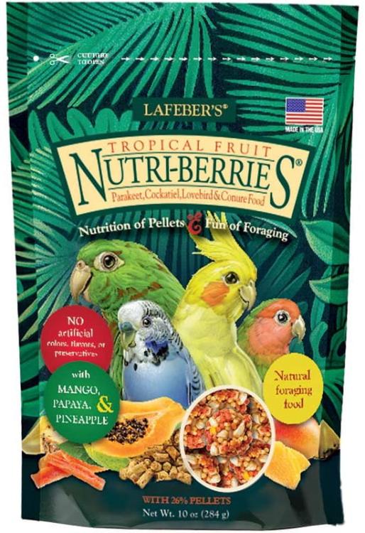 Lafeber NutriBerries Tropical Cockatiel - Pokarm: ziarno z owocami tropikalnymi w kształcie kuleczek dla średnich i małych papug 28g PRÓBKA od ParrotPlanet.pl
