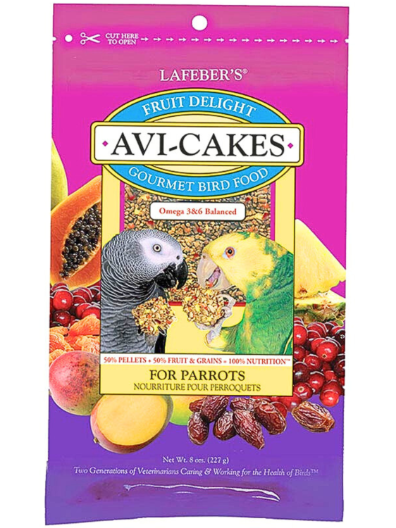 Lafeber Avi-Cakes Fruit Delight - Zbilansowany pokarm: owoce + ziarno + granulat w kształcie ciasteczka dla dużych i średnich papug 230g od ParrotPlanet.pl