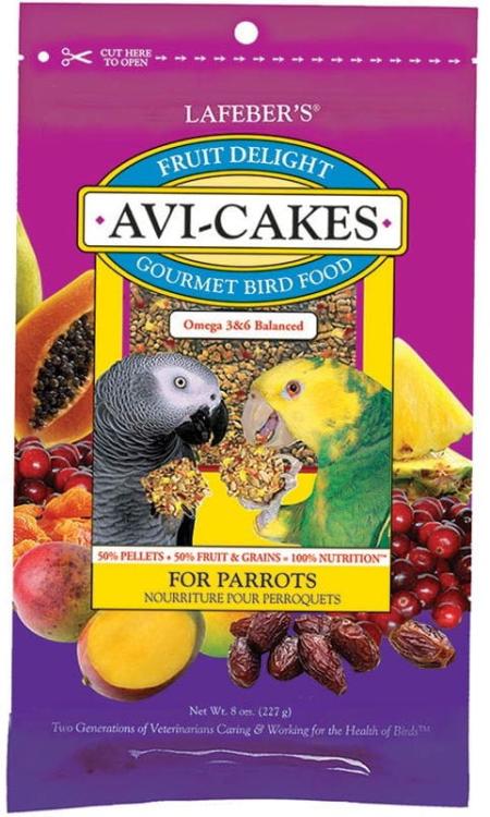 Lafeber Avi-Cakes Fruit Delight - Zbilansowany pokarm: owoce + ziarno + granulat w kształcie ciasteczka dla dużych i średnich papug 230g od ParrotPlanet.pl