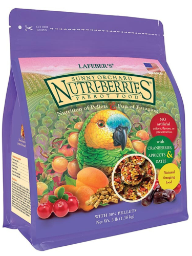 Lafeber NutriBerries Sunny Orchard - Pokarm w kształcie kuleczek dla średnich i dużych papug 1,36kg od ParrotPlanet.pl