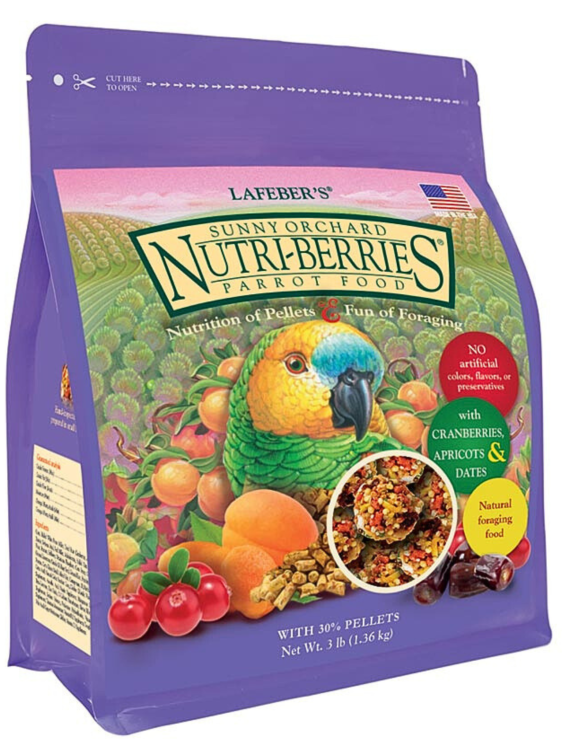 Lafeber NutriBerries Sunny Orchard - Pokarm w kształcie kuleczek dla średnich i dużych papug 1,36kg od ParrotPlanet.pl