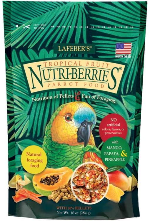 Lafeber NutriBerries Tropical Fruit Complete Parrot Food 284g dla średnic i dużych papug od ParrotPlanet.pl