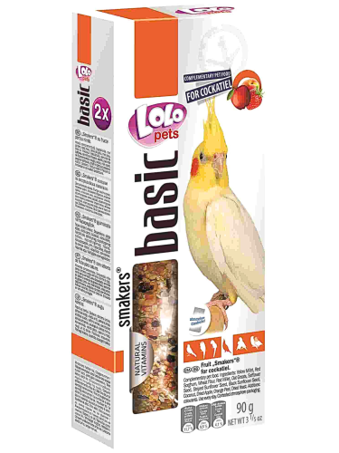 LoLo Pets Basic -Smakers  DEDYKOWANY DLA NIMFY OWOCOWY 90g (2x45g) od ParrotPlanet.pl