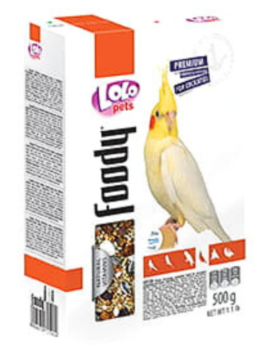 LoLo Pets FOODY Premium 500g pokarm dla NIMF w kartoniku od ParrotPlanet.pl