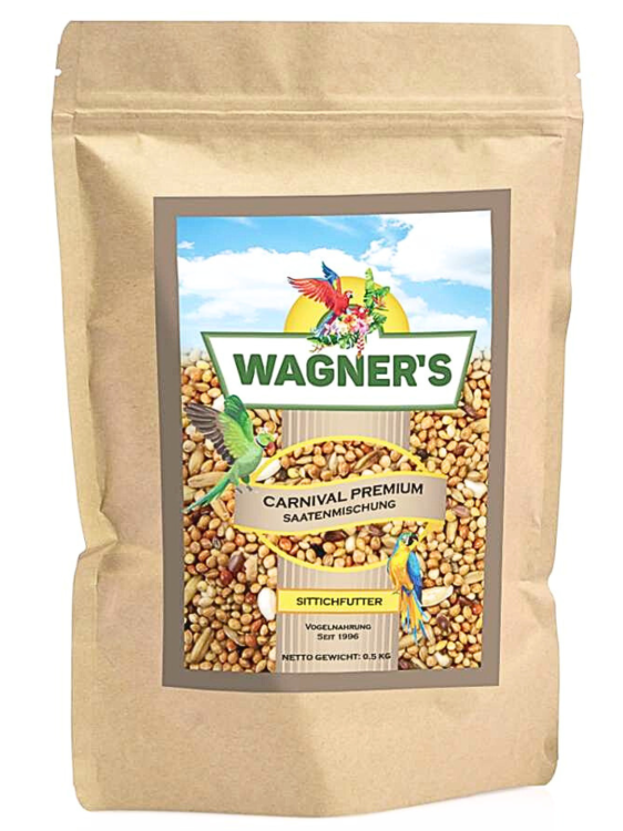 Wagner's Parakeet Food Carnival Premium - Zbilansowany pokarm dla papużek falistych i innych małych papug 500g  od ParrotPlanet.pl