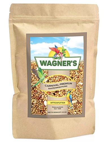 Wagner's Parakeet Food Carnival Basic - Zbilansowany pokarm dla papużek falistych i innych małych papug 500g od ParrotPlanet.pl