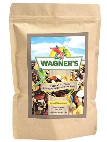 Wagner's Exotic Nut Mix orzechowy dla wszystkich papug 1 kg od ParrotPlanet.pl