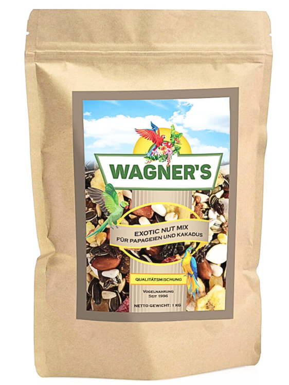 Wagner's Exotic Nut Mix orzechowy dla wszystkich papug 1 kg od ParrotPlanet.pl