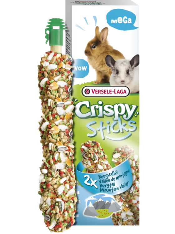Versele Laga – Mega Sticks Rabbits-Chinchillas "Mountain Valley" - Wypiekane Kolby XL dla Królików i Szynszyli, 140 g od ParrotPlanet.pl