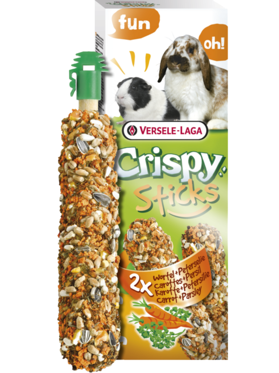 Versele Laga – Sticks Rabbits-Guinea Pigs Carrot & Parsley – Wypiekane Kolby z Marchewką i Pietruszką dla Królików i Kawii Domowych, 110 g od ParrotPlanet.pl