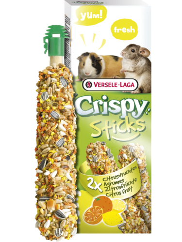 Versele Laga – Sticks Guinea Pigs-Chinchillas Citrus Fruit – Kolby z Owocami Cytrusowymi dla Kawii Domowych i Szynszyli, 110 g od ParrotPlanet.pl