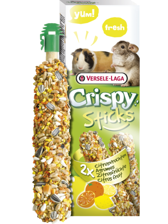 Versele Laga – Sticks Guinea Pigs-Chinchillas Citrus Fruit – Kolby z Owocami Cytrusowymi dla Kawii Domowych i Szynszyli, 110 g od ParrotPlanet.pl
